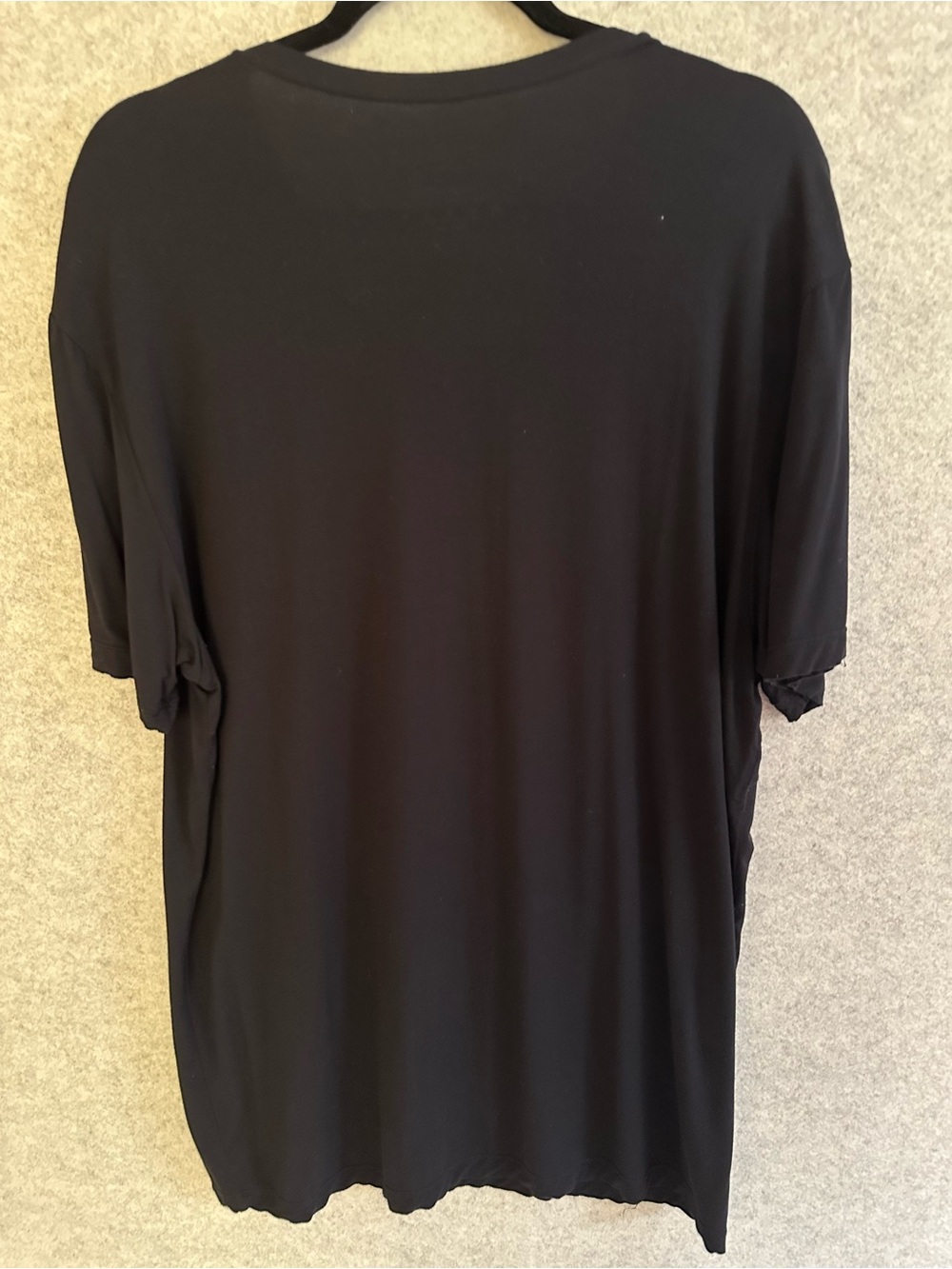 David Archy Men’s Bamboo V-Neck Short Sleeve Tee - Black - Picture 3 of 5